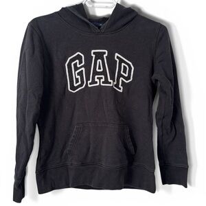 2/$10 GAP Black Hoodie with White Logo